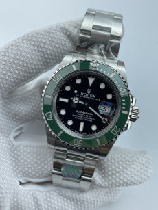 (준비완료/특급배송)NO.3480/QP공장 롤렉스 서브마리너 신형 41mm 블랙다이얼 그린세라믹 인서트 최신형 스타벅스